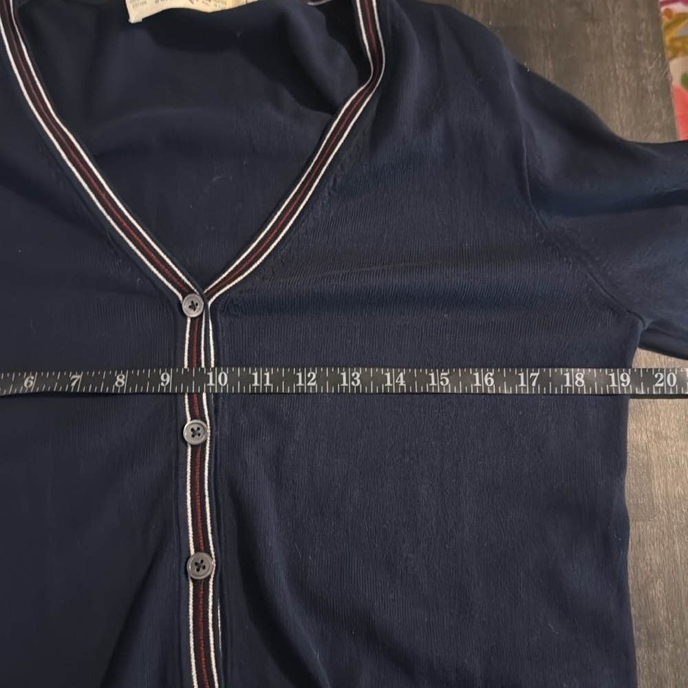 Guide Boat Navy Tipped Premium Cotton Cardigan Size Large NWT - Picture 4 of 5